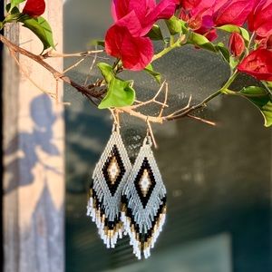 M. Frederic Beaded Fringe Earrings